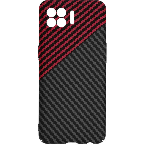 Techsuit - Carbonite FiberShell - Oppo Reno4 Lite - Red Vortex