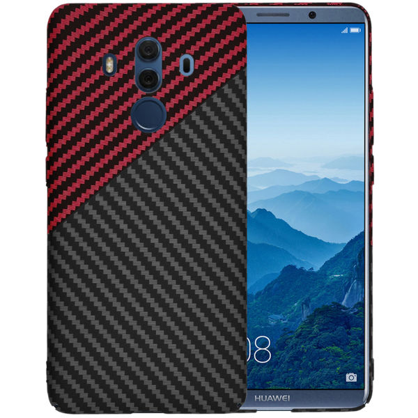 Techsuit - Carbonite FiberShell - Huawei Mate 10 Pro - Red Vortex