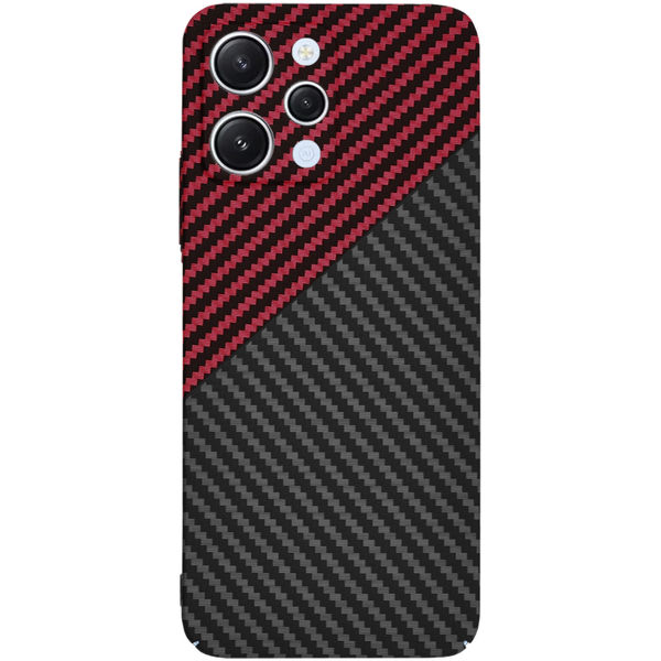 Techsuit - Carbonite FiberShell - Xiaomi Redmi 12 4G / 12 5G - Red Vortex
