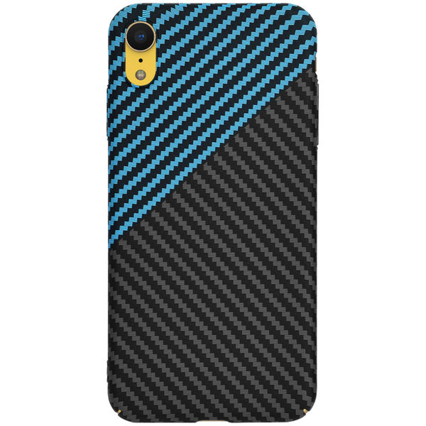 Techsuit - Carbonite FiberShell - iPhone XR - Blue Pulse