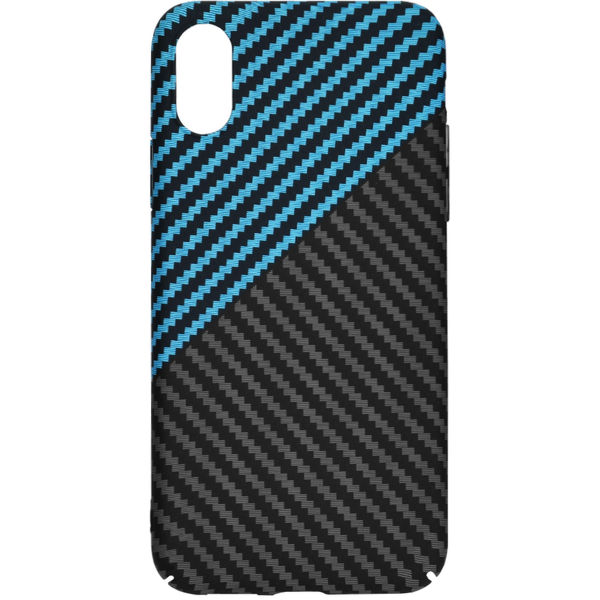 Techsuit - Carbonite FiberShell - iPhone XR - Blue Pulse
