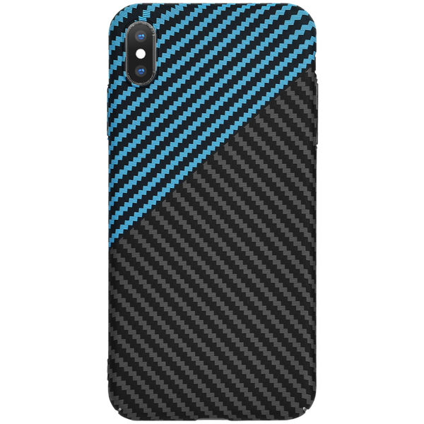 Techsuit - Carbonite FiberShell - iPhone X / iPhone XS - Blue Pulse