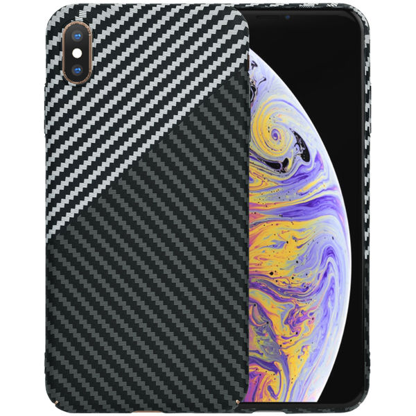 Techsuit - Carbonite FiberShell - iPhone XS Max - Stealth Gray
