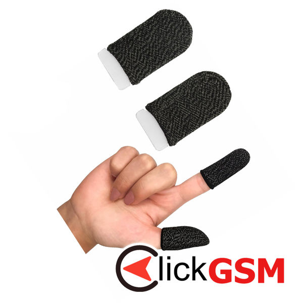 Techsuit - Mobile Gaming Finger Sleeve (FS2) - for Peaceful Elite, King of Glory, Call of Duty - Black