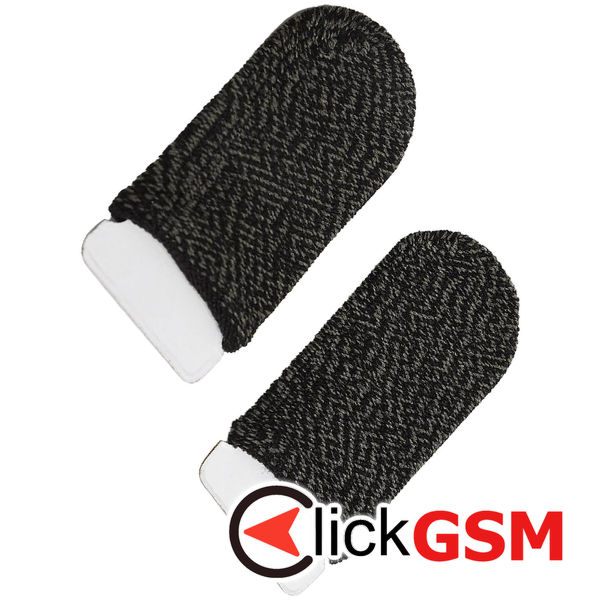 Techsuit - Mobile Gaming Finger Sleeve (FS2) - for Peaceful Elite, King of Glory, Call of Duty - Black