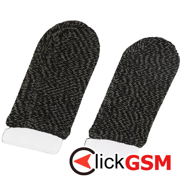 Techsuit - Mobile Gaming Finger Sleeve (FS2) - for Peaceful Elite, King of Glory, Call of Duty - Black