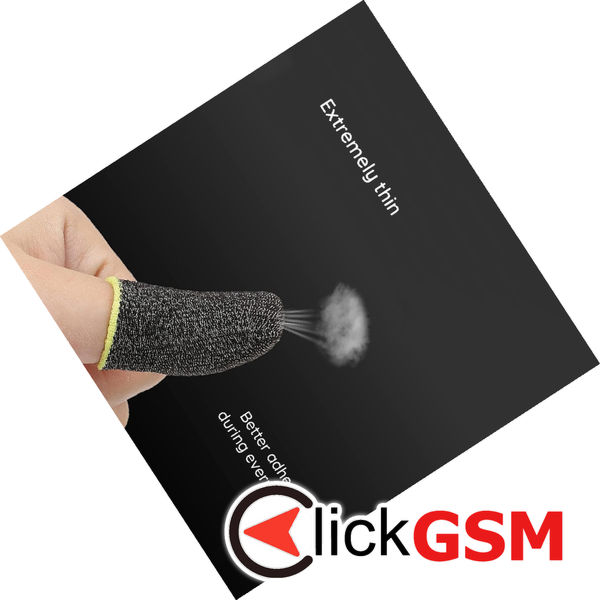 Techsuit - Mobile Gaming Finger Sleeve (FS3-01) - for Peaceful Elite, King of Glory, Call of Duty, 40x20mm - Black