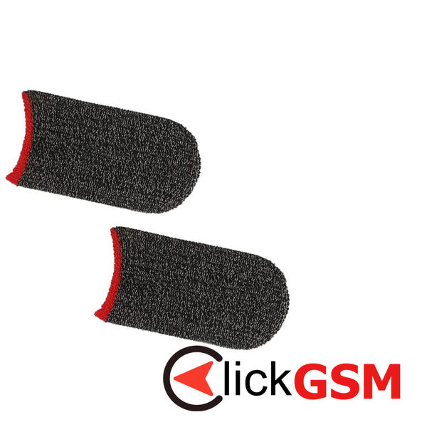 Techsuit - Mobile Gaming Finger Sleeve (FS3-02) - for Peaceful Elite, King of Glory, Call of Duty, 40x20mm - Red