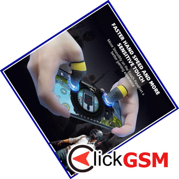 Techsuit - Mobile Gaming Finger Sleeve (FS4-01) - for Peaceful Elite, King of Glory, Anti-Sweat - Blue