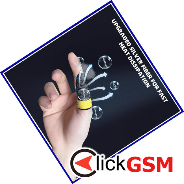 Techsuit - Mobile Gaming Finger Sleeve (FS4-01) - for Peaceful Elite, King of Glory, Anti-Sweat - Blue