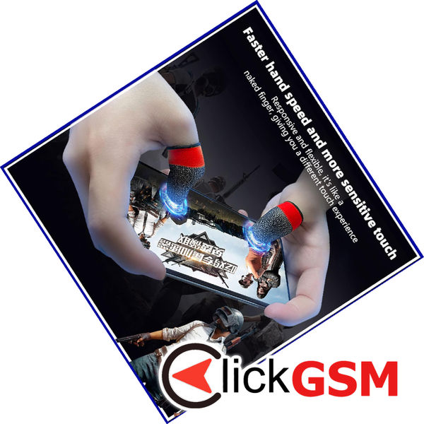 Techsuit - Mobile Gaming Finger Sleeve (FS4-03) - for Peaceful Elite, King of Glory, Anti-Sweat - Red
