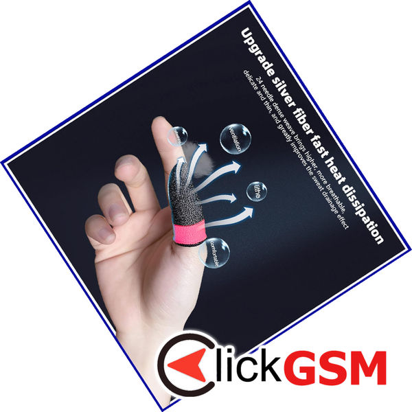 Techsuit - Mobile Gaming Finger Sleeve (FS4-04) - for Peaceful Elite, King of Glory, Anti-Sweat - Pink
