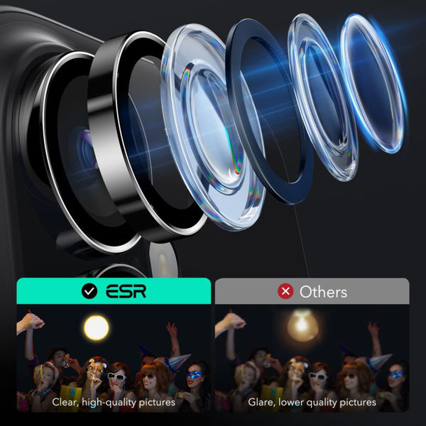 ESR - Armorite Camera Lens Protectors - iPhone 16 / iPhone 16 Plus - Black