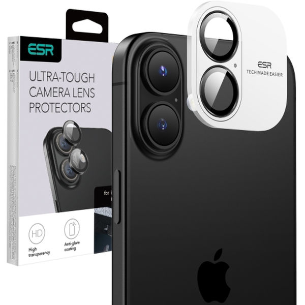 ESR - Armorite Camera Lens Protectors - iPhone 16 / iPhone 16 Plus - Black