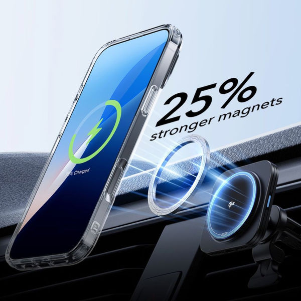 ESR - Classic Hybrid HaloLock Kickstand + Tempered Glass - iPhone 16 - Clear