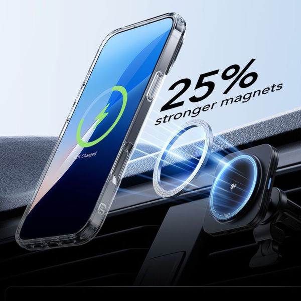 ESR - Classic Hybrid HaloLock Kickstand + Tempered Glass - iPhone 16 Pro Max - Clear