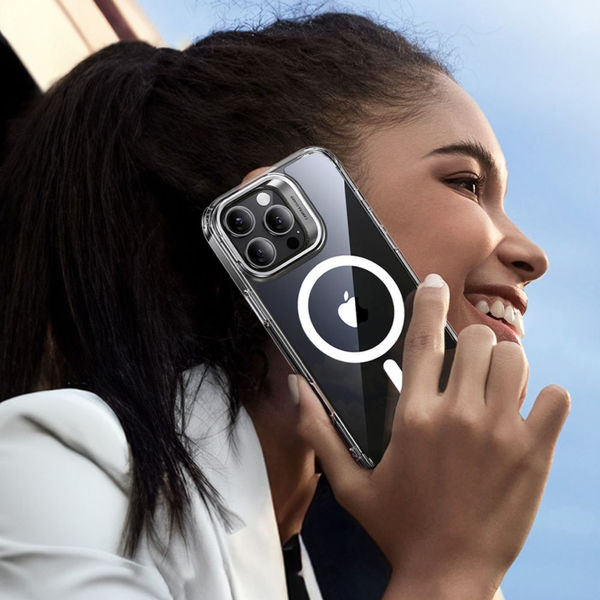 ESR - Classic Hybrid HaloLock Kickstand + Tempered Glass - iPhone 16 Pro Max - Clear