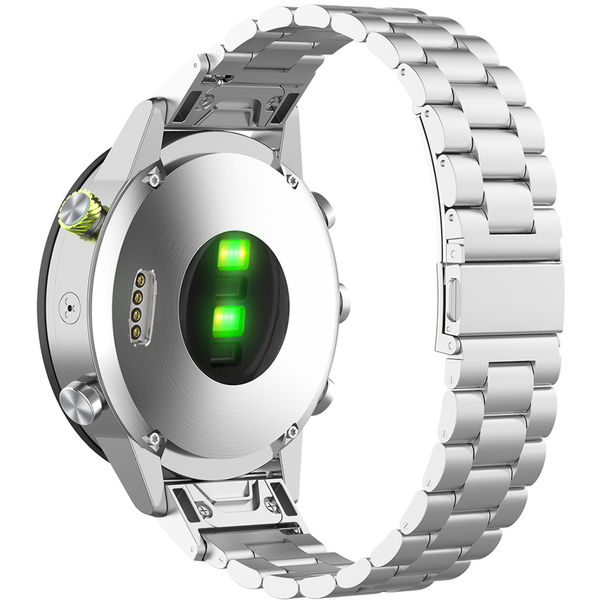 Techsuit - Watchband QuickFit 26mm (W010) - Garmin Fenix 3/3 HR/5X/5X Plus/6X/6X Pro/7X/7X Pro Solar - Silver