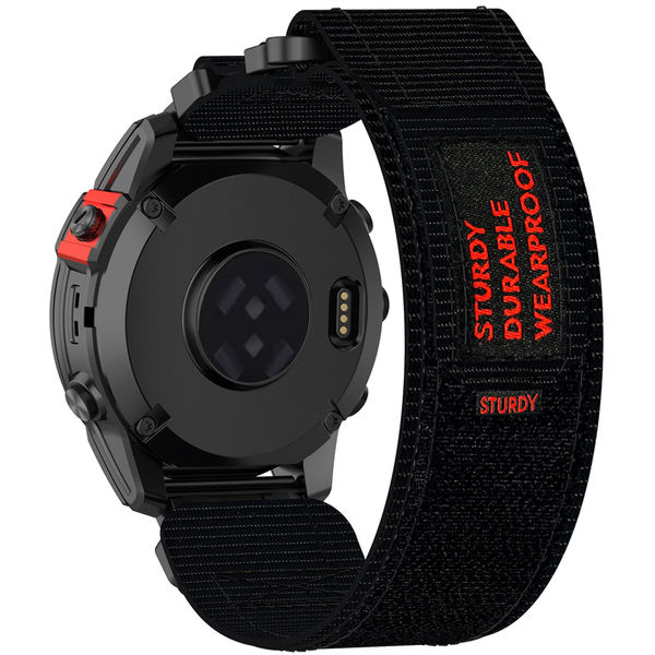Techsuit - Watchband QuickFit 22mm (W057) - Garmin Fenix 5/5 Plus 6/6 Pro/7/Forerunner 935/945/955/Approach S60/S62 - Black