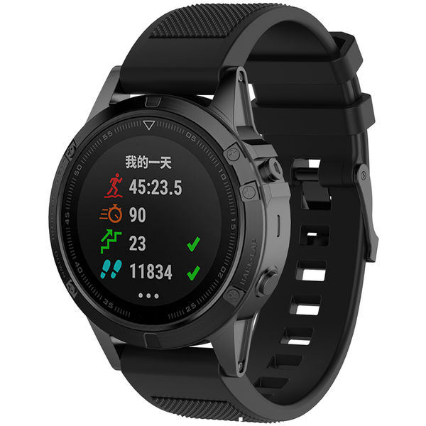 Techsuit - Watchband QuickFit 20mm (W058) - Instinct 2S/2S Solar/Approach S70 42mm/fenix 7S Pro Sapphire Solar - Black