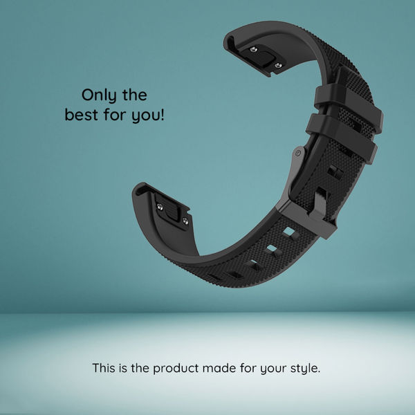 Techsuit - Watchband QuickFit 20mm (W058) - Instinct 2S/2S Solar/Approach S70 42mm/fenix 7S Pro Sapphire Solar - Black