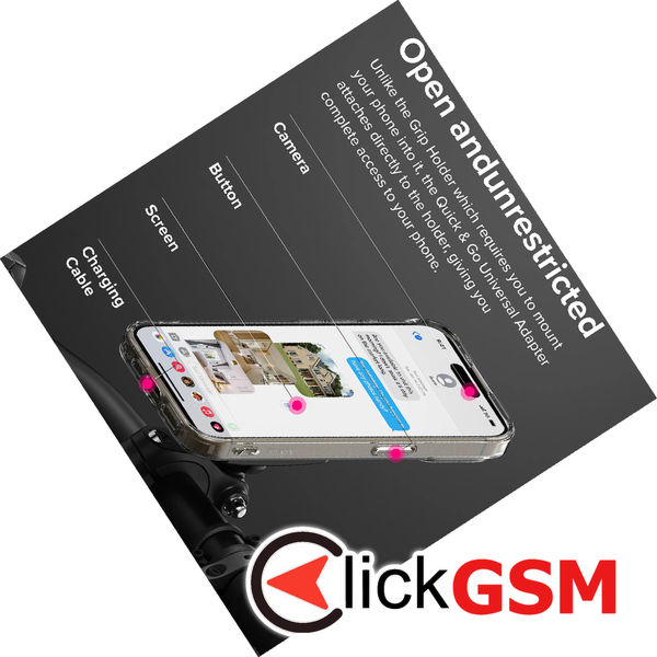 Ringke - Universal Adapter Quick & Go (2 pack) - Bike Holder Compatible, for Phone - Black