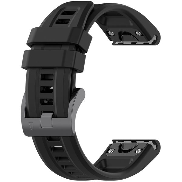 Techsuit - Watchband QuickFit 22mm (W060) - Garmin Fenix 5/5 Plus 6/6 Pro/7/Forerunner 935/945/955/Approach S60/S62 - Black