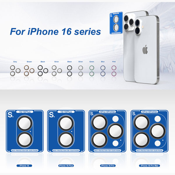 Lito - S+ Camera Glass Protector - iPhone 16 / iPhone 16 Plus - Teal