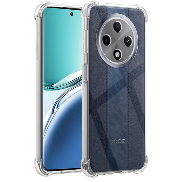 Techsuit - Shockproof Clear Silicone - Oppo Reno12 F 4G / Reno12 F 5G / Reno12 FS - Clear