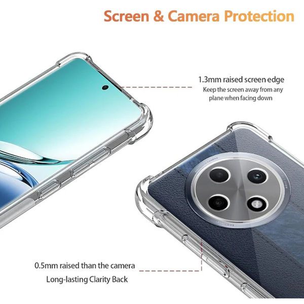 Techsuit - Shockproof Clear Silicone - Oppo Reno12 F 4G / Reno12 F 5G / Reno12 FS - Clear