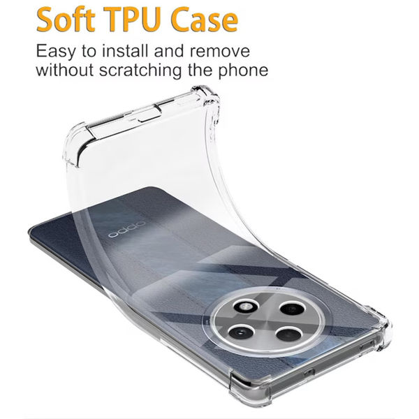 Techsuit - Shockproof Clear Silicone - Oppo Reno12 F 4G / Reno12 F 5G / Reno12 FS - Clear