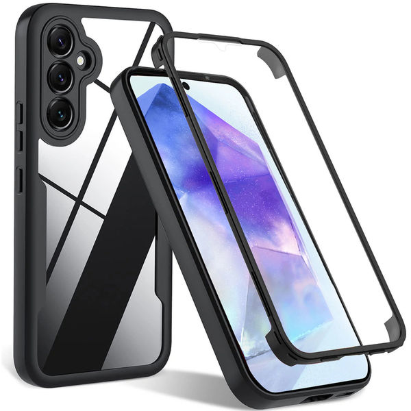 Techsuit - ColorVerse 360 Series + Screen Protector - Samsung Galaxy S24 FE - Black