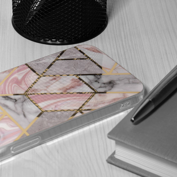 Techsuit - Marble Series - Samsung Galaxy S24 FE - Pink Hex