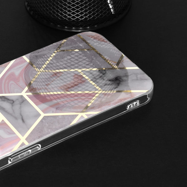 Techsuit - Marble Series - Samsung Galaxy S24 FE - Pink Hex