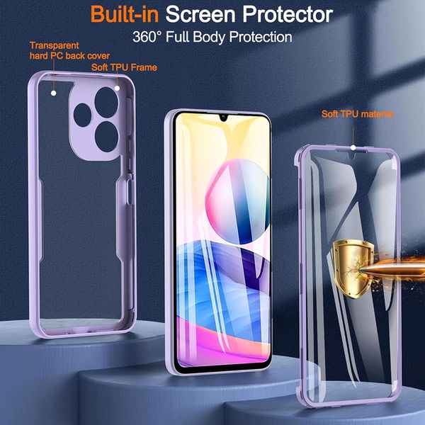 Techsuit - ColorVerse 360 Series + Screen Protector - Xiaomi Redmi 13 / Poco M6 4G - Purple