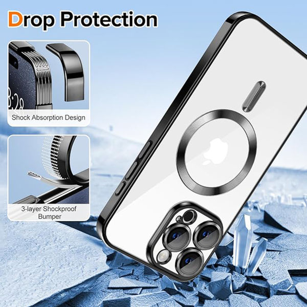 Techsuit - Luxury Crystal MagSafe - iPhone 16 Pro Max - Silver