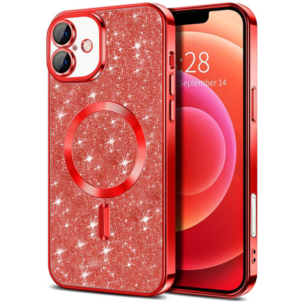 Techsuit - Luxury Glitter MagSafe - iPhone 16 Plus - Red