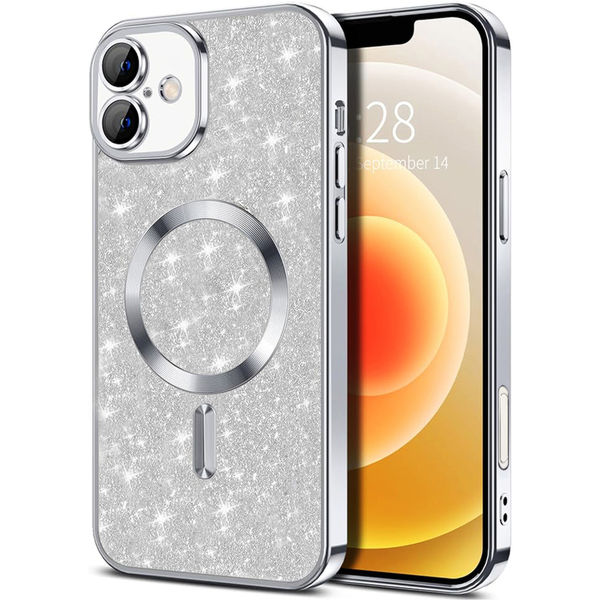 Techsuit - Luxury Glitter MagSafe - iPhone 16 Plus - Silver