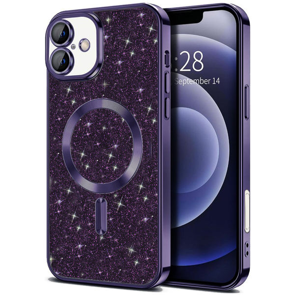 Techsuit - Luxury Glitter MagSafe - iPhone 16 Plus - Deep Purple