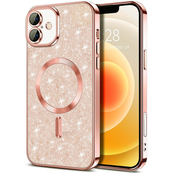 Techsuit - Luxury Glitter MagSafe - iPhone 16 Plus - Rose Gold