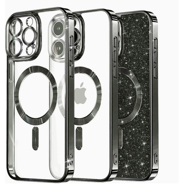 Techsuit - Luxury Glitter MagSafe - iPhone 16 Pro Max - Black