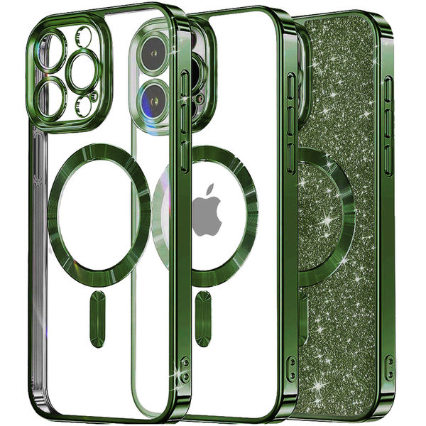 Techsuit - Luxury Glitter MagSafe - iPhone 16 Pro Max - Deep Green
