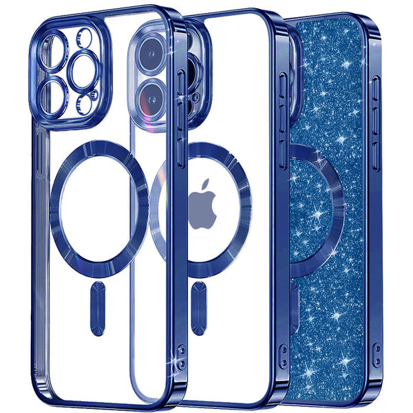 Techsuit - Luxury Glitter MagSafe - iPhone 16 Pro Max - Deep Blue