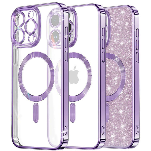 Techsuit - Luxury Glitter MagSafe - iPhone 16 Pro Max - Light Purple