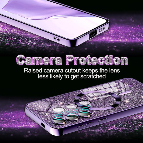 Techsuit - Luxury Glitter MagSafe - iPhone 16 Pro Max - Light Purple