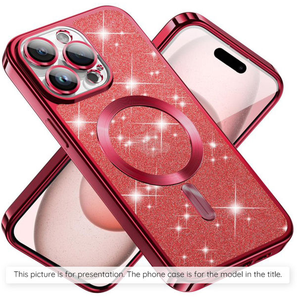 Techsuit - Luxury Glitter MagSafe - Samsung Galaxy A35 5G - Red
