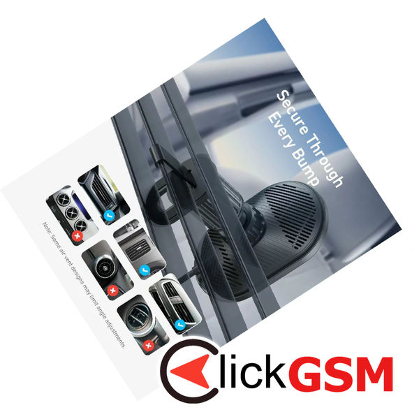 Anker - Car Holder with Wireless Charging MagGo (B2932G11) - Magnetic Grip for Air Vent, 360° Rotation, Type-C, 15W - Black