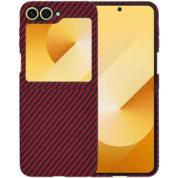 Techsuit - Carbonite FiberShell - Samsung Galaxy Z Flip6 - Red