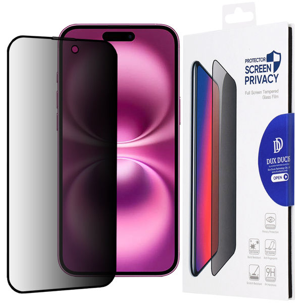 Dux Ducis - Tempered Glass Privacy - iPhone 16 Plus - Black