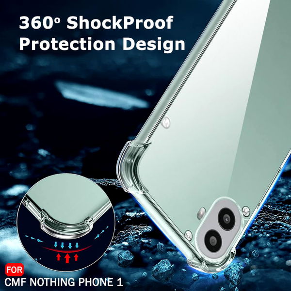 Techsuit - Shockproof Clear Silicone - Nothing CMF Phone 1 - Clear